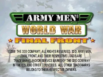Army Men - World War - Final Front (US) screen shot title